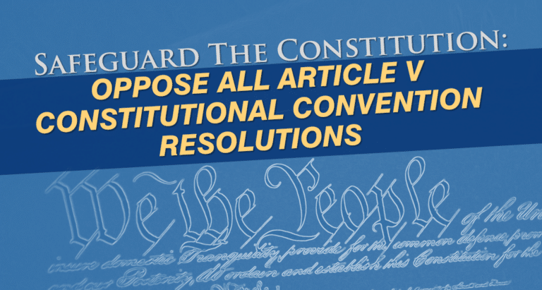 Stop Article V Constitutional Convention Resolutions