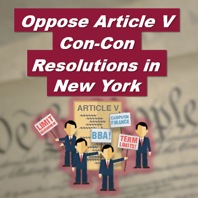 Oppose New York Article V Con-Con Resolutions B 272 and C 184