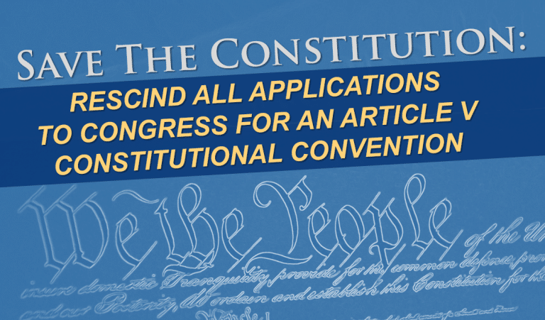 Rescind All Applications for an Article V Constitutional Convention