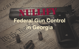 Support HB 121 to Nullify Federal Gun Control in Georgia