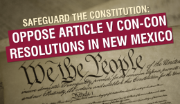 Stop New Mexico Federal Constitutional Convention Resolution SJR 5